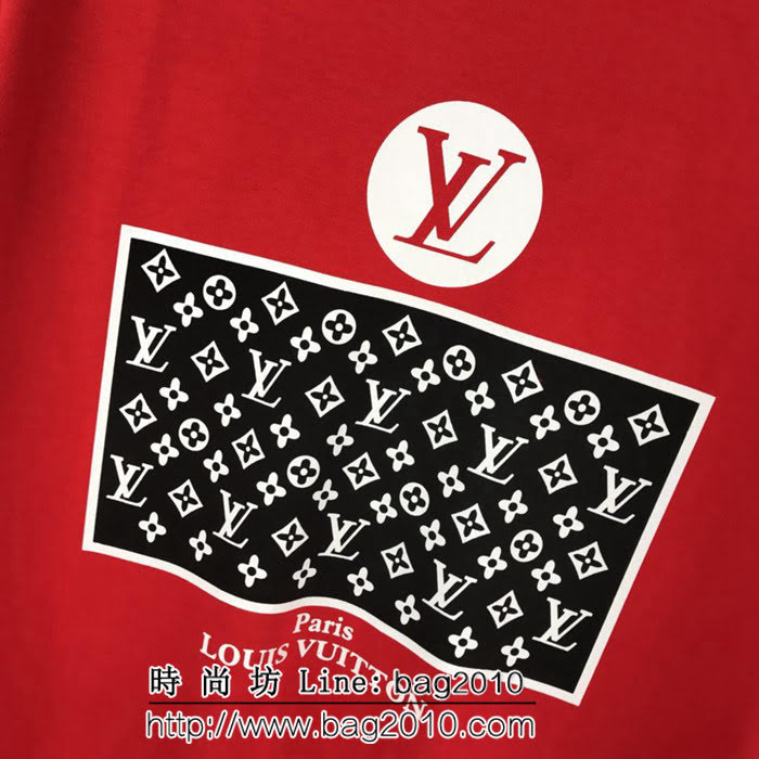Lv路易威登 19ss早春新款 方形老花logo 數碼直噴工藝定制原版精梳棉面料 高版本情侶款 ydi2022